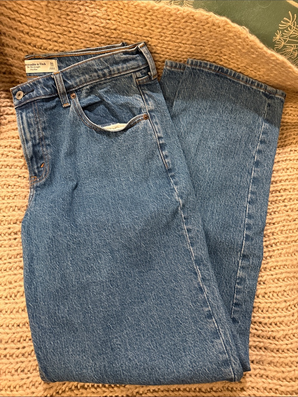 Abercrombie & Fitch Mid-Rise Blue Denim Jeans